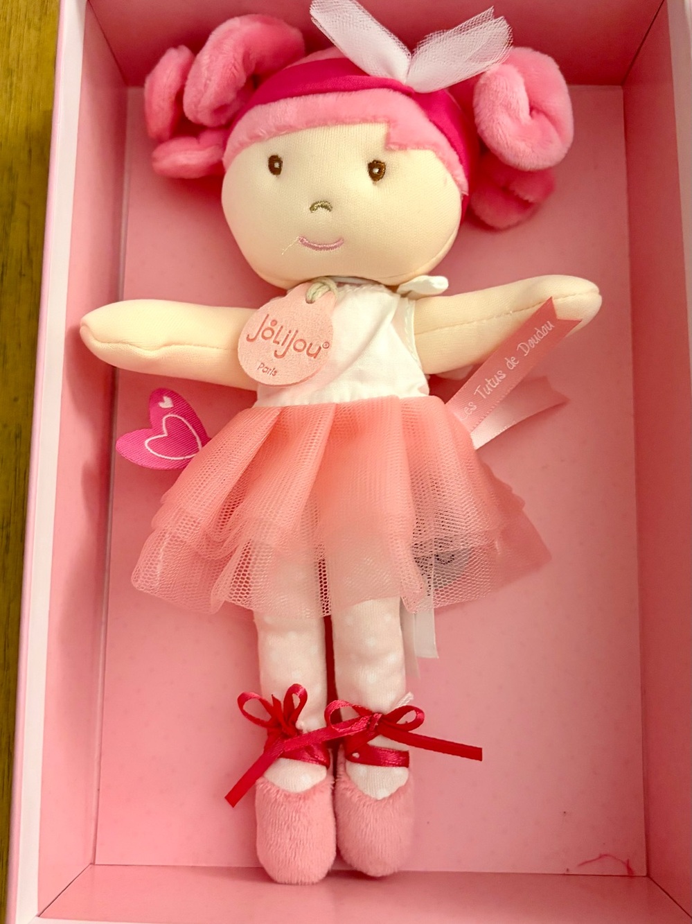JoliJou- Les Tutus Pink with Pink hair Ballet Doll-9” - Picture 3 of 5
